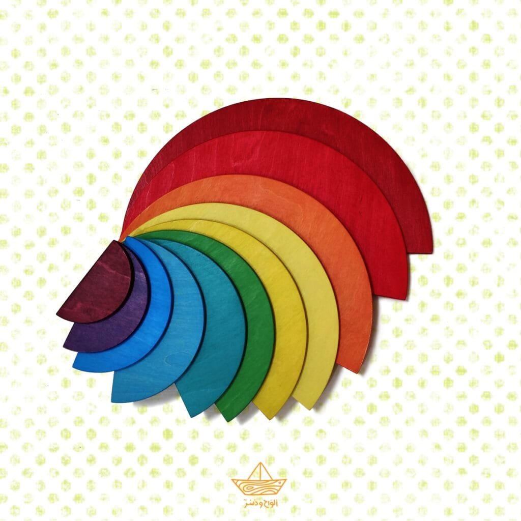 Wooden Rainbow Semi-Circles - Large