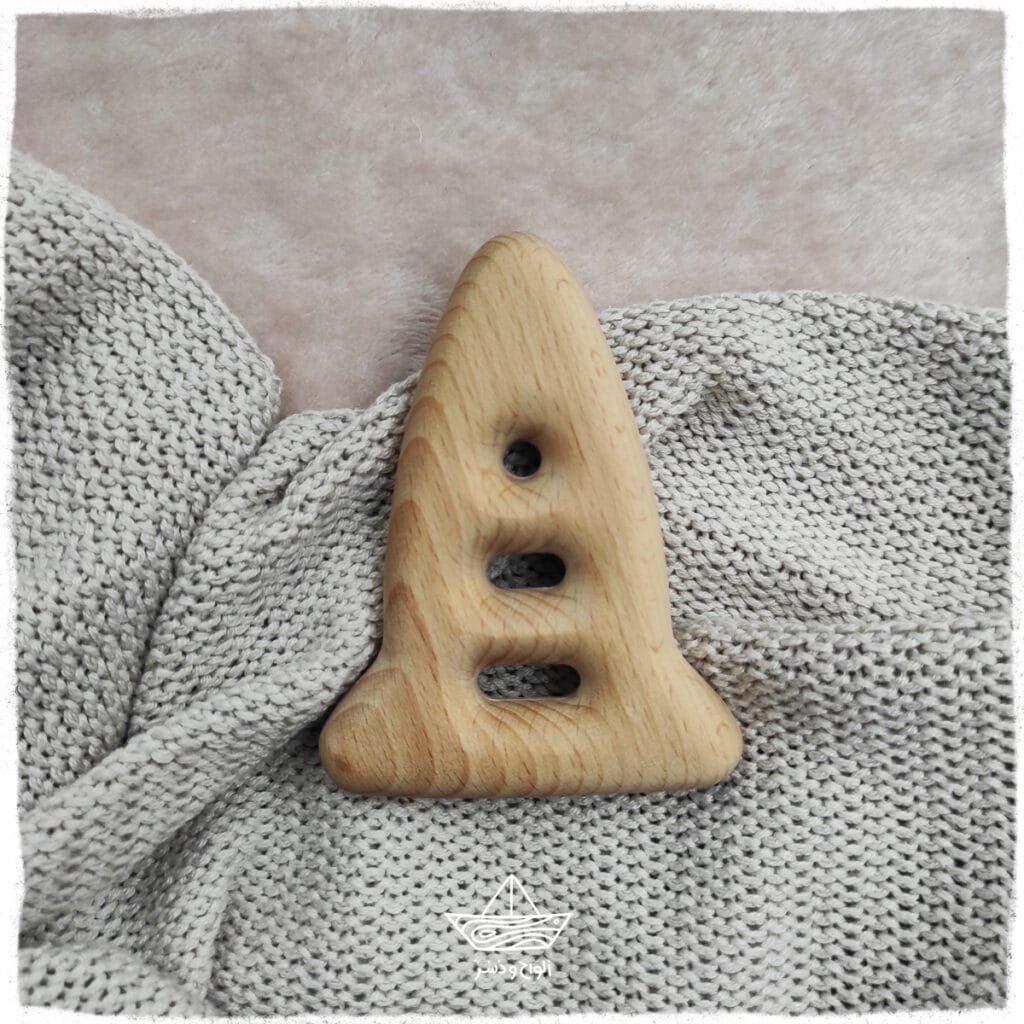 Untreated Macrame Sensory Wooden Teethers - Rocket