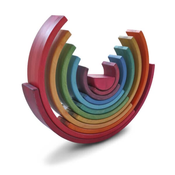 Curvy stacking blocks (12 pieces | Rainbow) - Image 6