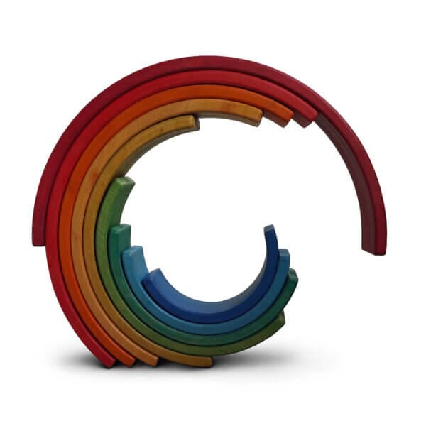 Curvy stacking blocks (12 pieces | Rainbow) - Image 4