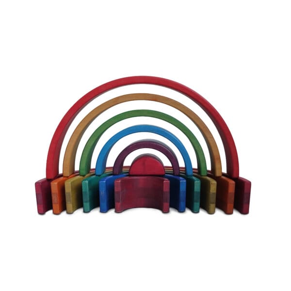Curvy stacking blocks (12 pieces | Rainbow) - Image 3