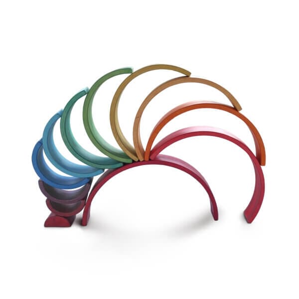 Curvy stacking blocks (12 pieces | Rainbow) - Image 7