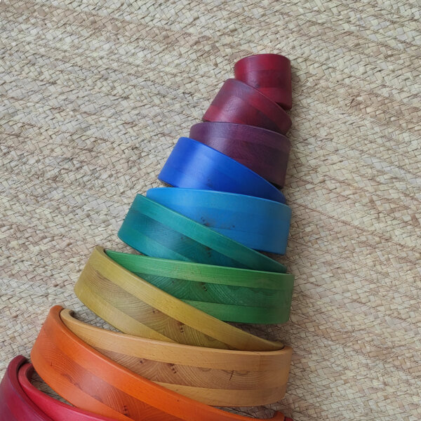 Curvy stacking blocks (12 pieces | Rainbow) - Image 2